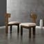 Ensemble de 2 chaises de salle à manger rembourrées gris moderne avec capacité de poids élevée et pieds en bois-1080897913