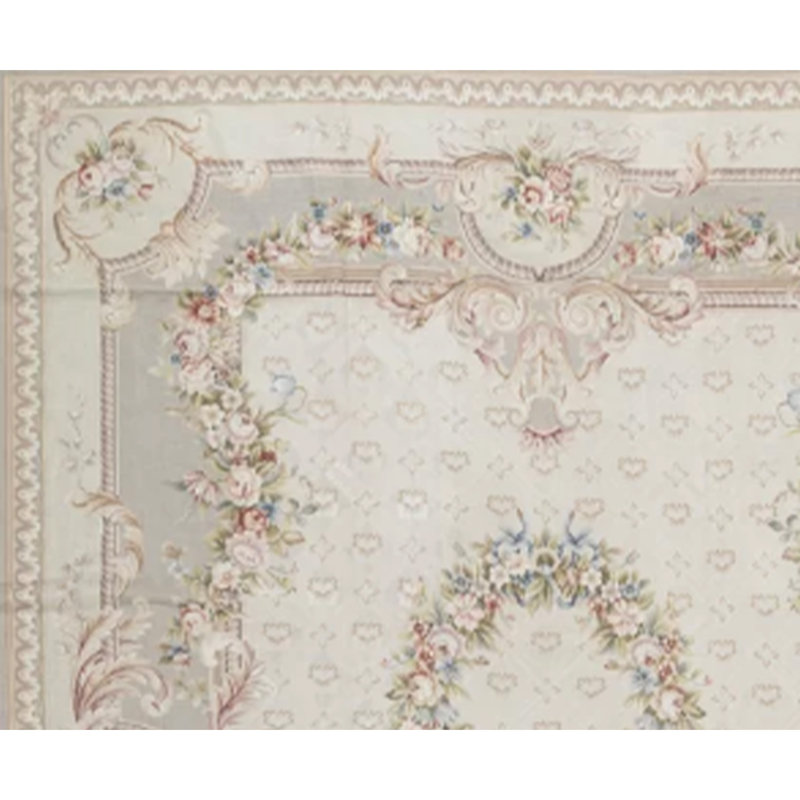 Needlepoint Wool Oriental Area Rug