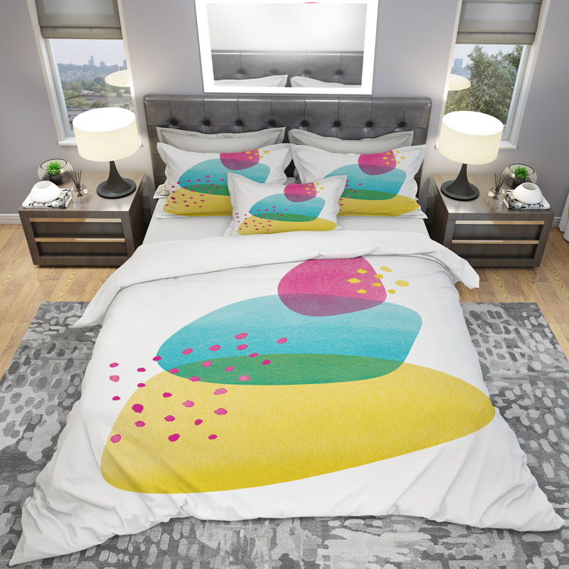 Ensemble de housse de couette minimaliste équilibre i, Housse de couette très grand + 2 taies décoratives