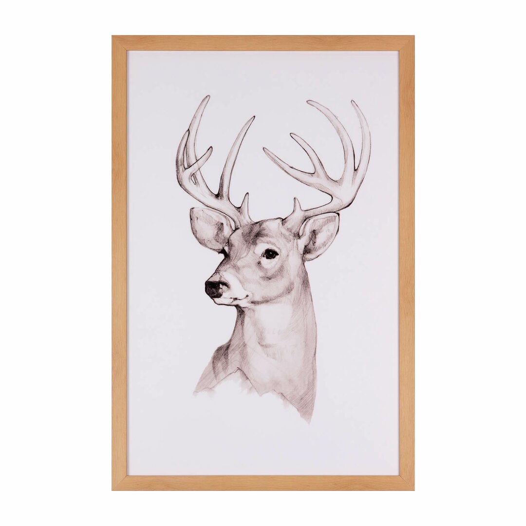 Gerahmter Grafikdruck Deer