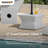 Sunjoy Outdoor Side Table with Umbrella Hole, Poolside 16 Inch Rattan Wicker Square Combination Umbrella Stand Side Table-94810504