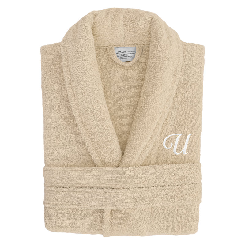  Peignoir mi-mollet en coton turc avec poches, TG, U