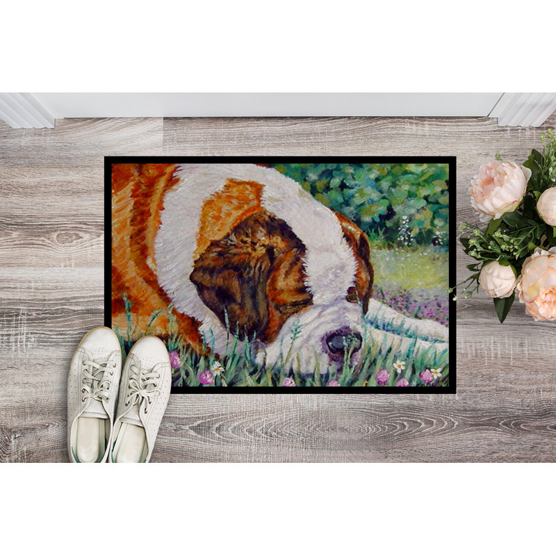 Paillasson d’extérieur naptime Saint Bernard westcreek, 2 pi x 3 pi