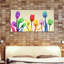 Floral Rainbow Splurge - Wrapped Canvas Print-1275817372