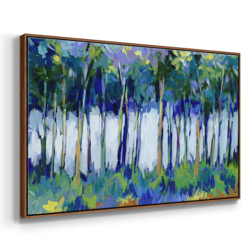 Lumière à travers les arbres, reproduction d'art sur toile, H 27 po x l 41 po x P 2 po, Noyer