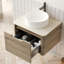 Meuble-lavabo mural 24 po avec vasque ronde en céramique blanche-1313745785