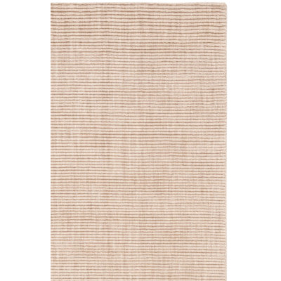 Brierly Hand Loomed Wool/Cotton Striped Rug in Beige