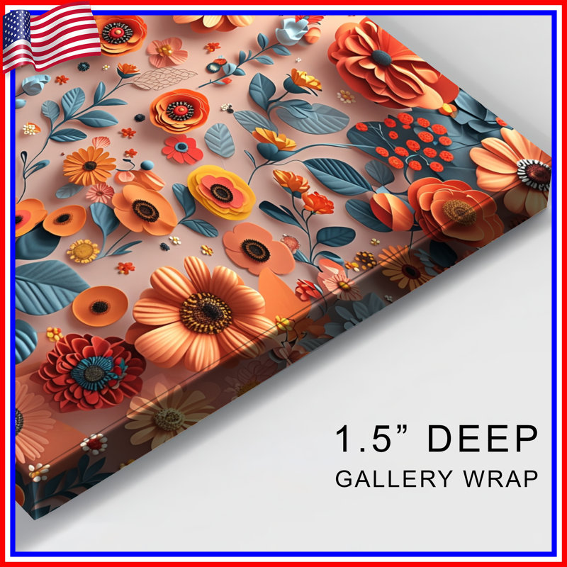 «Floral Arrangement», impression murale sur toile, 12 x 12 inches