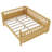 Full Size Wood Platform Bed for Kids with Rails, Low Profile Bed, Natural-1564590322-1564590332