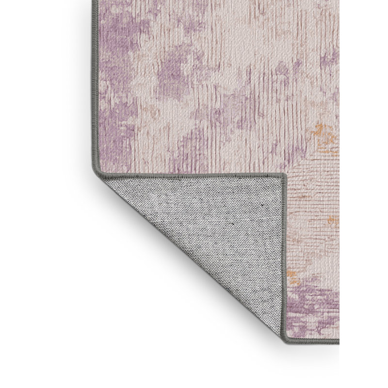 Machine Washable Gray Area Rug, Rectangle 3' x 5'