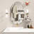 Denzelle Irregular Wall Mirror, Large and Asymmetric Wall Decoration Mirror with Modern Wooden Frame