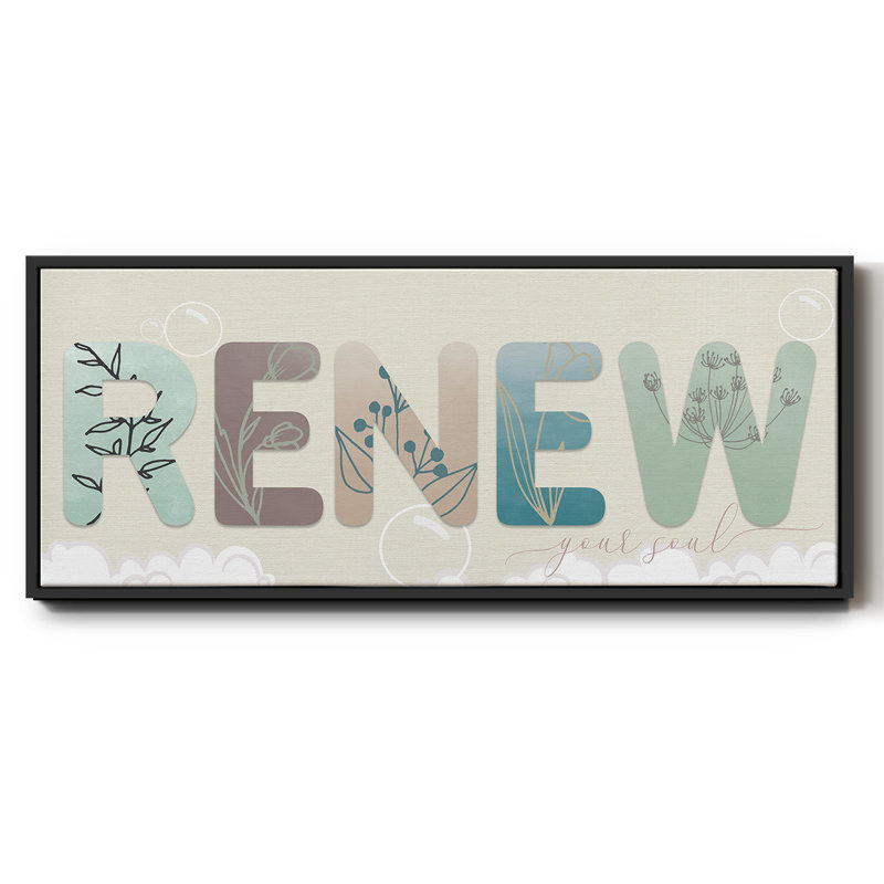 «Renew Your Soul», toile encadrée, H 8 po x l 20 po