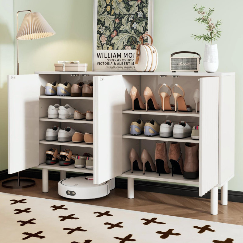 Cream Style Sideboard with Fluted Doors