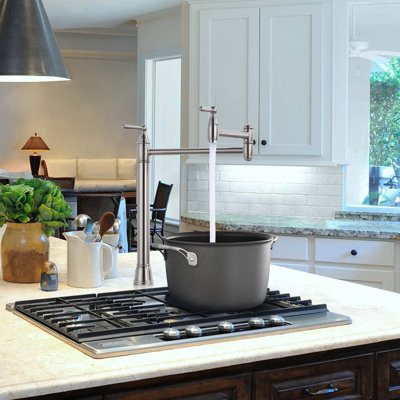 Deck Mount Pot Filler Faucet with 2 Handle