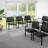 Vinyl Seat Reception Chair with Metal Frame-467057611