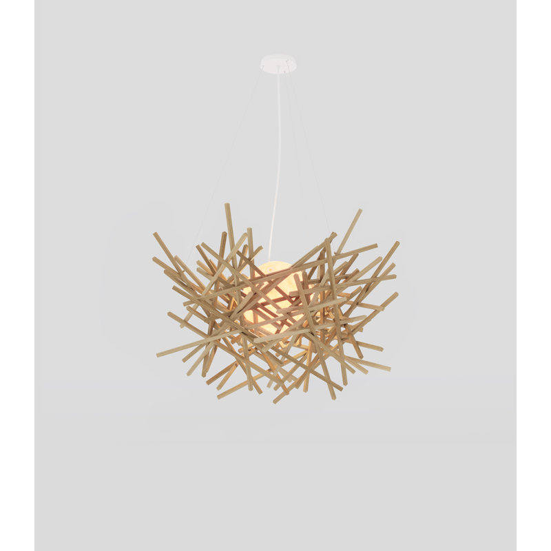 Cura 1 - Light Unique/Statement Pendant, White Oak, 2700K