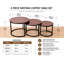 Oslo 3-Piece Nesting Coffee Tables, Walnut Wood Effect & Black Frame
