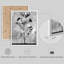 Abstrait, art floral botanique gris rustique, affiche encadrée, art mural-104788235-104788239