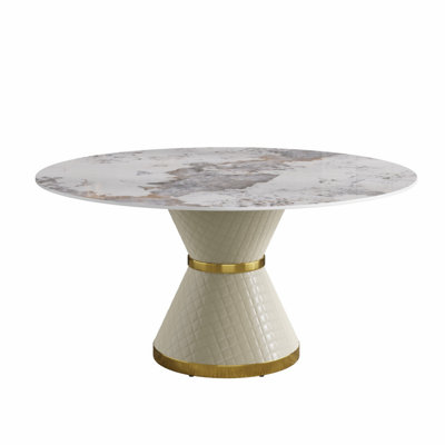 Modern Round Dining Table With Pedestal Base