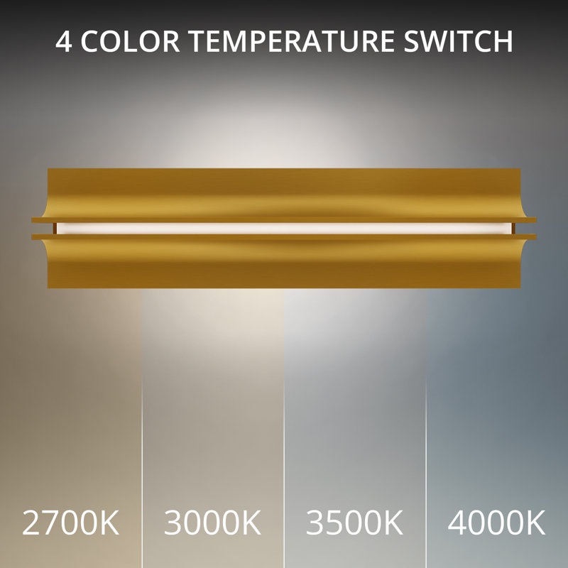 Strait Dimmable LED Wall Sconce With Built-In Color Temperature Switch From 2700K/3000K/3500K/4000K