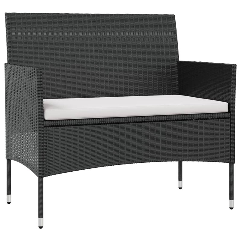 Lounge Sofa Seating Group, Black, Cream/White