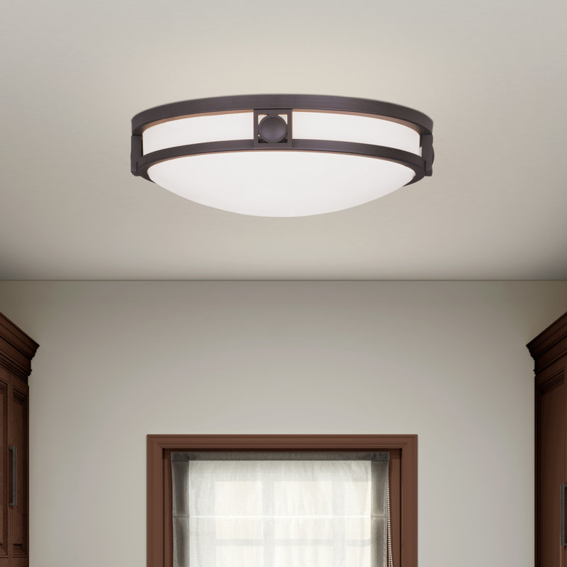 Glass Flush Mount, 13" W