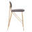 Upholstered Counter Stool with Steel Frame