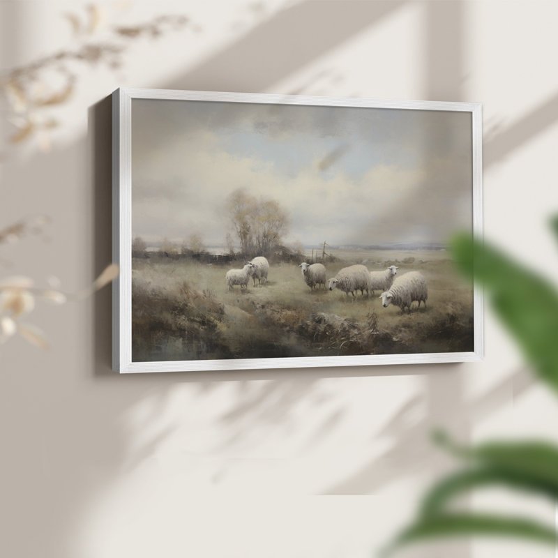 Paysages rétro - CXCIX - reproduction encadrée, H 22 po x l 28 po, Blanc