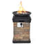 Colonne de feu d'extérieur au propane en acier H 30 po x l 18 po Venetta