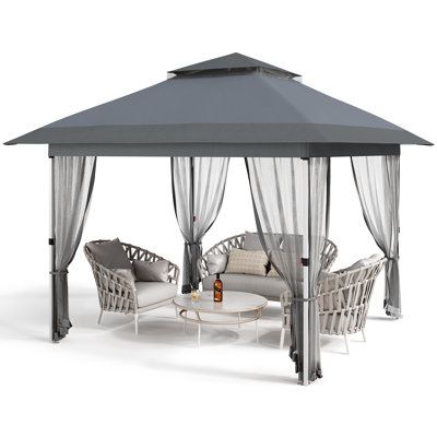 Auvent d'extérieur avec rideaux Gazebo