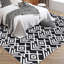Tapis moderne lavable, grand tapis à poils courts ultra-mince pour la chambre à coucher, tapis antidérapant pour la salle à manger