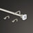Mode Premium Collection 1 1/8 in Diameter Wall Mounted Rod Set with Clear Square Finials-63562232-63562231