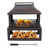 Courter 29" Rectangle Bronze Finish Steel Outdoor Fireplace with Log Storage