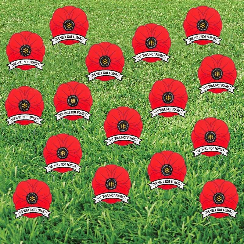 Piquet de jardin commémoratif du coquelicot