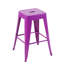 Tabouret à hauteur de comptoir 24 po, ensemble de 4 tabourets de bar en métal sans dossier, empilable, amovible et facile à assembler, pour économiser de l'espace pour un îlot de cuisine / bar / café / salle à manger (mauve)-773948222-773948215-773948194