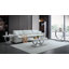 Table basse à piédestal Skailar, plateau en faux marbre -826332630-826332631