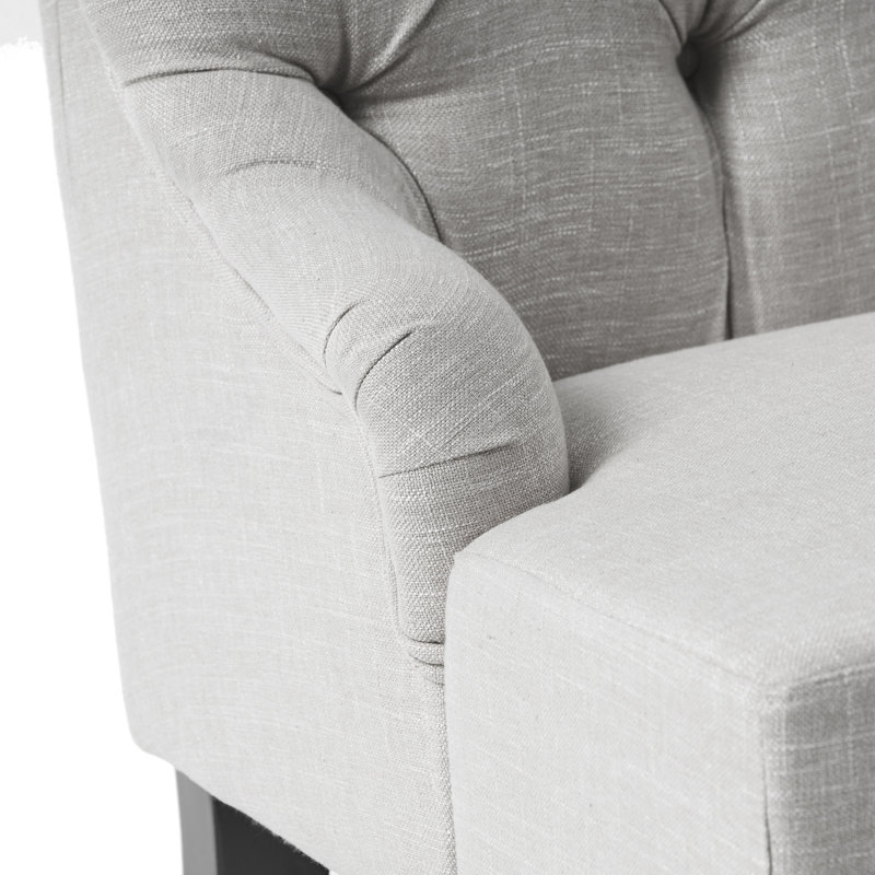Nashell Upholstered 44.25'' Reception Loveseat, Light Grey
