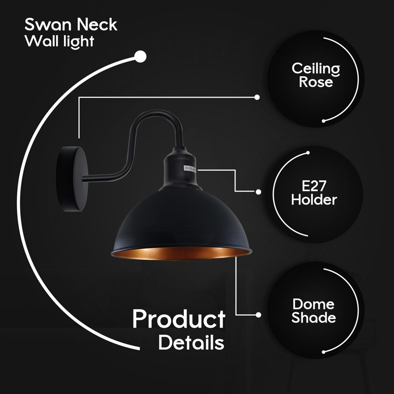Fosdick Armed Sconce, Black/Gold