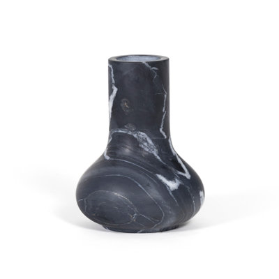 Grand vase en marbre Jasper (noir)