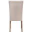 2 chaises de salle à manger à dossier solide (de 2) - Crème, chêne vieilli, mousse de style moderne, rembourrée de lin crème, 2