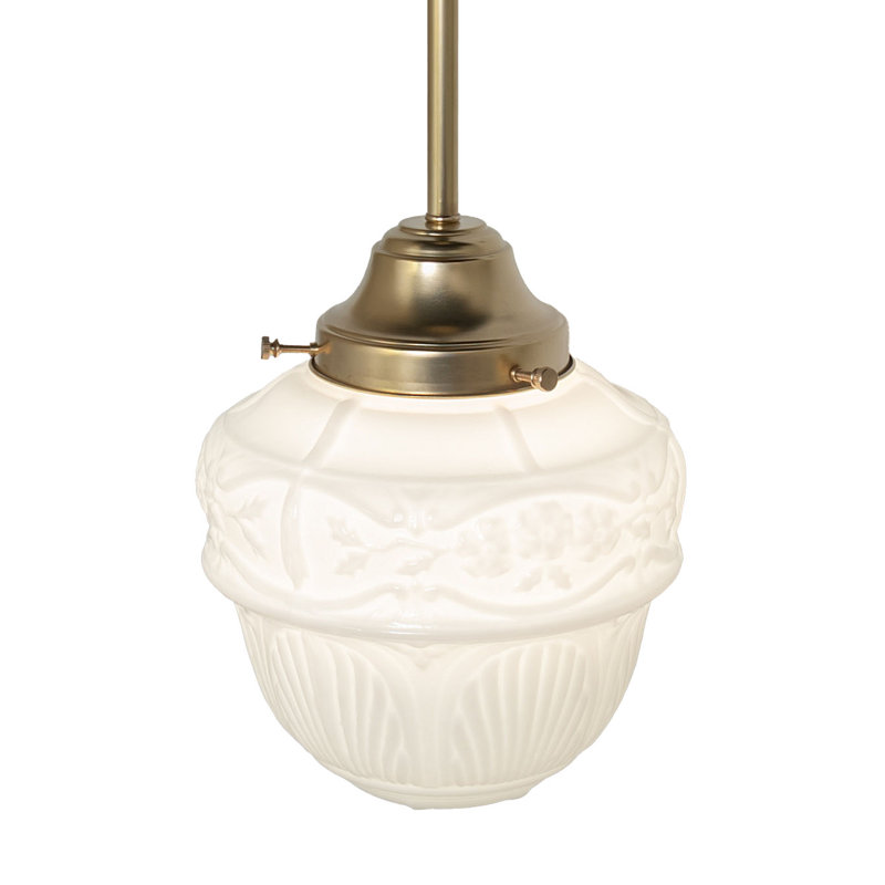 8" Wide Revival Schoolhouse Rochelle Globe Mini Pendant
