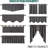 Thermal Room Darkening Valance - Short Curtain 52 Inches By 18 Inches Scalloped Valance For Living Room, Kids Room, Dorm, Nursery, Kitchen, Bow Window (Single Panel)-112490797