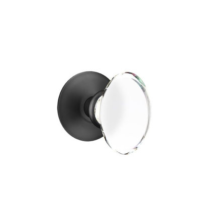 Privacy Hampton Crystal Knob with Modern Rose