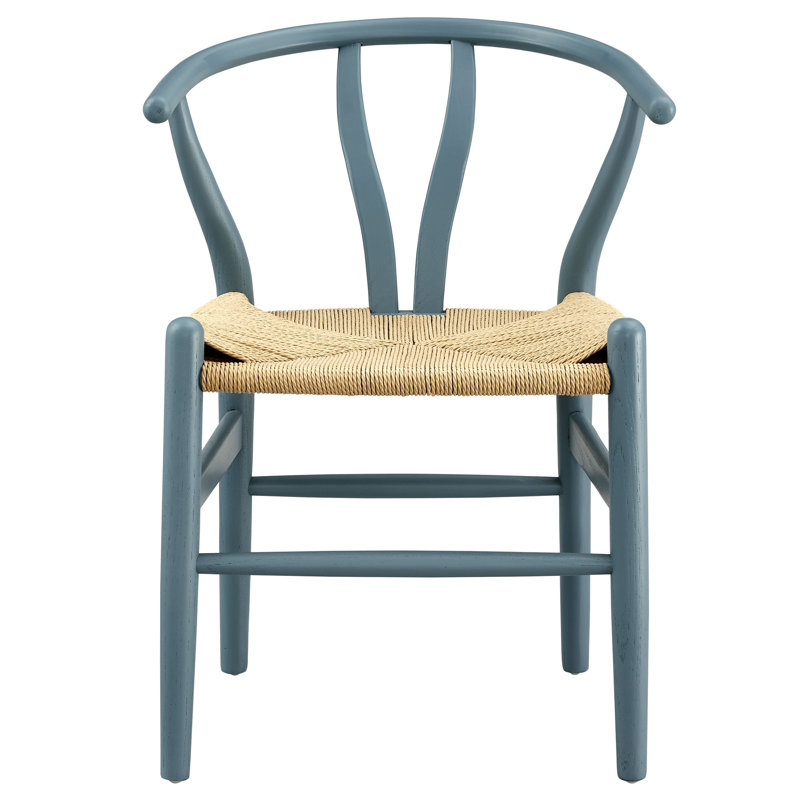 Chaise de salle à manger en bois 29 po Amish, Bleu port
