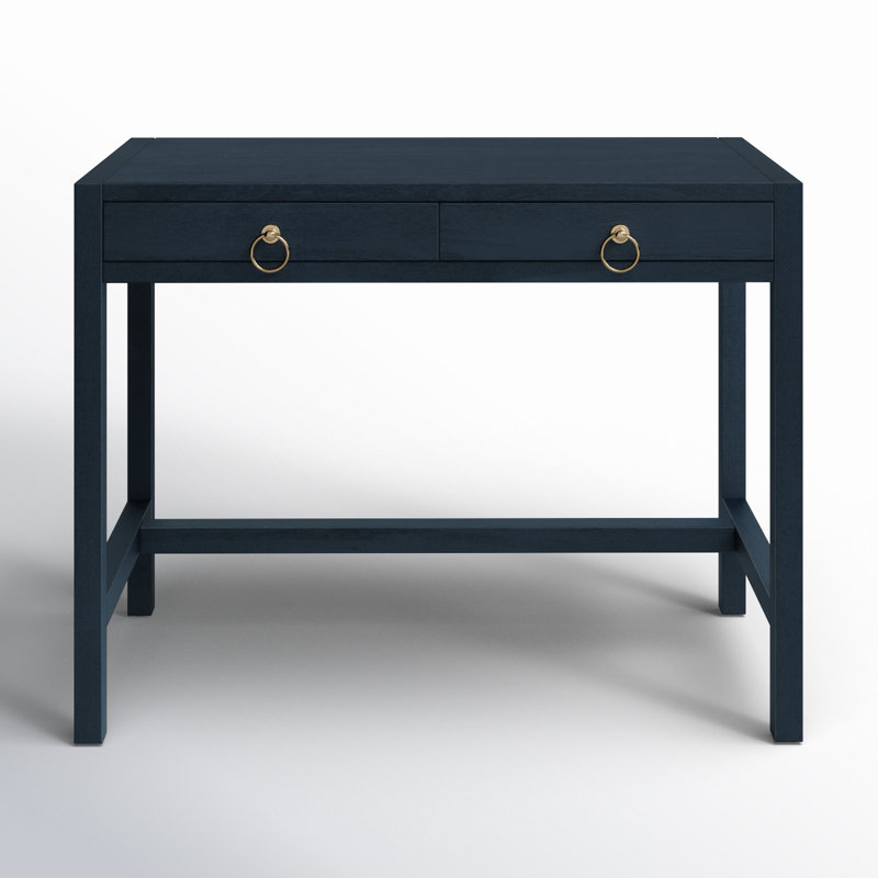 Elin Solid Wood Desk, Navy Blue