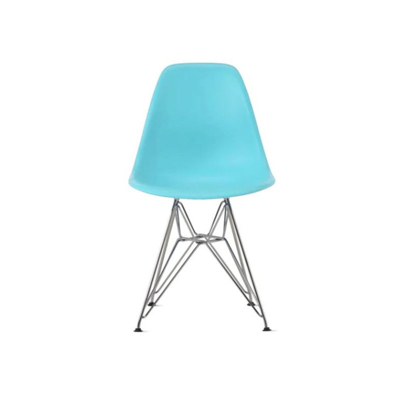 Chaise d'appoint en plastique Renna, Bleu océan