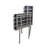 26-inch x 22.5-inch ADA Bariatric Wall Mount Folding Transfer Bench Shower Seat with Legs, Right-Handed, Black Slatted Phenolic Seat