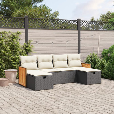 Ensemble de canapé de jardin Vidaxl - noir