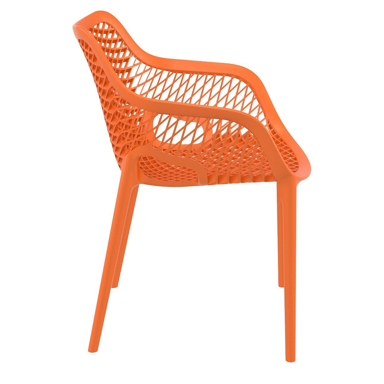 Farrah Stackable Patio Armchair, Orange