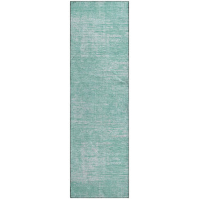 Premium Machine Washable Prisco Turquoise Rug